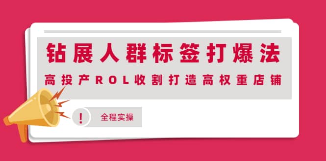 图片[1]-钻展人群标签打爆法，高投产ROL收割打造高权重店铺(全程实操)-克用笔记