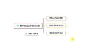 新手如何操作虚拟项目？从0打造月入上万店铺技术【视频课程】-克用笔记