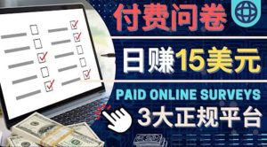 参与付费调查，利用自己的空闲时间完成问卷，适合新手的平台，日赚15美元-克用笔记