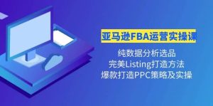亚马逊FBA运营实操课 纯数据分析选品 完美Listing打造 爆款打造PPC策略实操-克用笔记