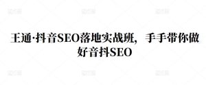 王通·抖音SEO落地实战班，手‬手带你做好音抖‬‬SEO-克用笔记