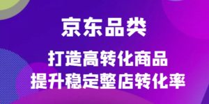 京东电商品类定制培训课程，打造高转化商品提升稳定整店转化率-克用笔记