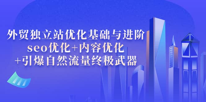 外贸独立站优化基础与进阶，seo优化 内容优化 引爆自然流量终极武器-克用笔记