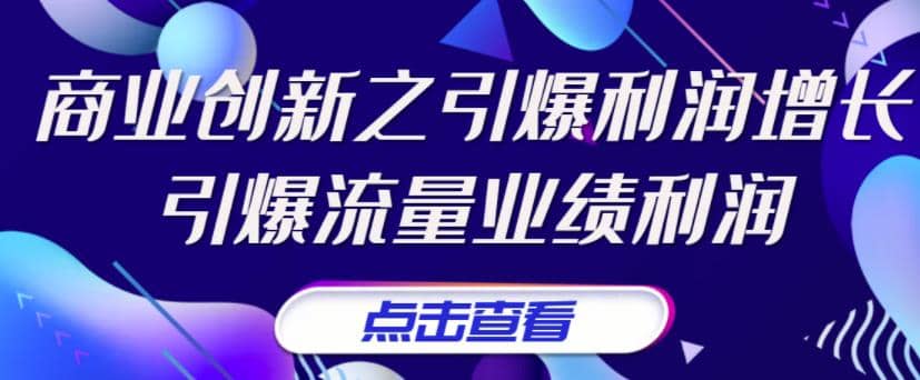 张琦《商业创新之引爆利润增长》引爆流量业绩利润-克用笔记