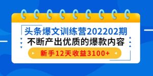 头条爆文训练营202202期，不断产出优质的爆款内容-克用笔记