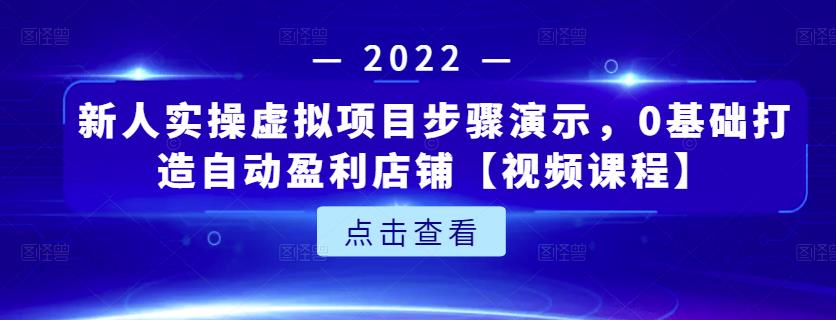 新人实操虚拟项目步骤演示，0基础打造自动盈利店铺【视频课程】-克用笔记