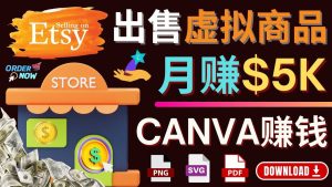 通过Etsy出售Canva模板，操作简单，收益高，月赚5000美元-克用笔记