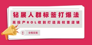 钻展人群标签打爆法，高投产ROL收割打造高权重店铺(全程实操)-克用笔记