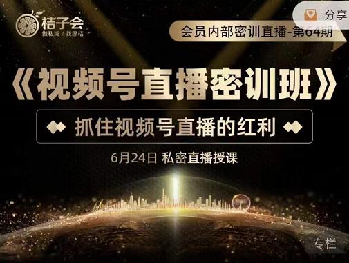 《视频号直播密训班》，抓住视频号直播的红利 价值12800-克用笔记