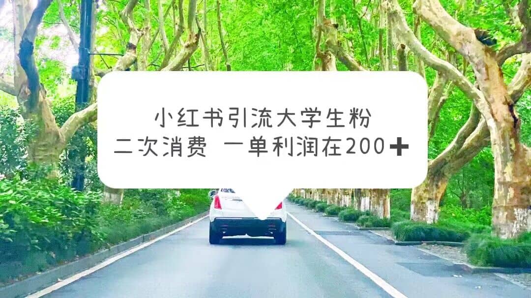 小红书引流大学生粉，变现项目，一单利润在200 （教程 资源）-克用笔记
