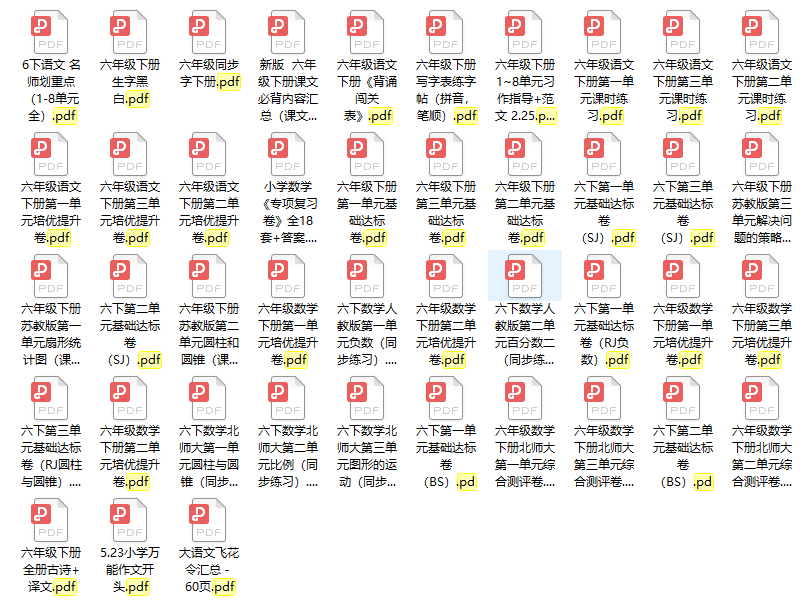 图片[6]-小学|六年级上/下册教辅试题资料【打包】-克用笔记