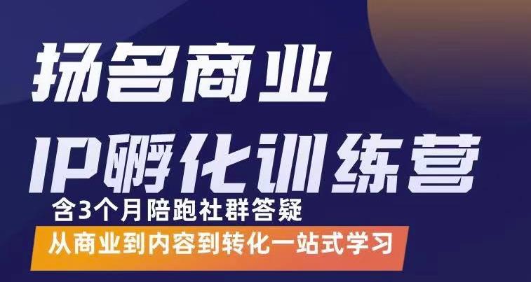 杨名商业IP孵化训练营，从商业到内容到转化一站式学 价值5980元-克用笔记