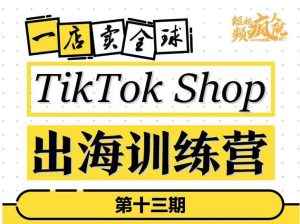 TikTokShop出海训练营（第十三期），打开全球流量新思维，出海抢占全球新流量，一店卖全球-克用笔记
