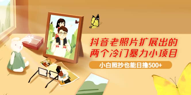 抖音老照片扩展出的两个冷门暴力小项目，小白照抄也能日撸500-克用笔记