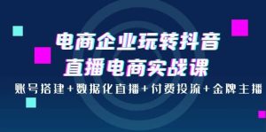 电商企业玩转抖音直播电商实战课：账号搭建 数据化直播 付费投流 金牌主播-克用笔记