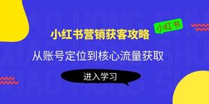 小红书营销获客攻略：从账号定位到核心流量获取，爆款笔记打造-克用笔记