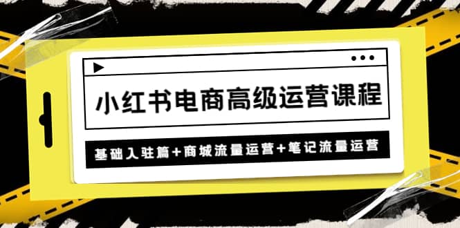 小红书电商高级运营课程：基础入驻篇 商城流量运营 笔记流量运营-克用笔记