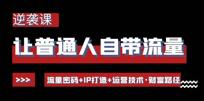 让普通人自带流量的逆袭课：流量密码 IP打造 运营技术·财富路径-克用笔记