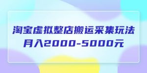 淘宝虚拟整店搬运采集玩法分享课：月入2000-5000元（5节课）-克用笔记