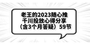 老王的2023随心推 千川投放心得分享（含3个月答疑）59节-克用笔记