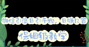 微信互推圈半自动引流方案，矩阵操作日引千人思路【详细视频教程】-克用笔记