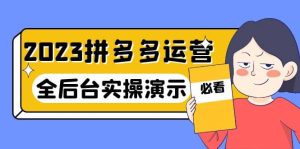2023拼多多·运营：14节干货实战课，拒绝-口嗨，全后台实操演示-克用笔记