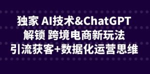 独家 AI技术ChatGPT解锁 跨境电商新玩法，引流获客 数据化运营思维-克用笔记