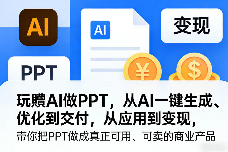 玩賺AI做PPT，从AI一键生成、优化到交付，从应用到变现，带你把PPT做成真正可用、可卖的商业产品(更新0421)-克用笔记