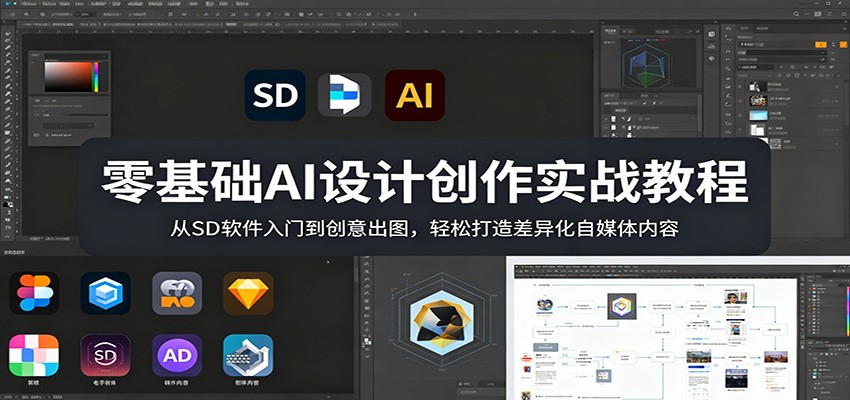 零基础AI设计创作实战教程：从SD软件入门到创意出图，轻松打造差异化自媒体内容-克用笔记