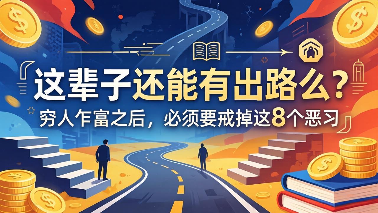 关于人生两篇付费文章【这辈子还能有出路么？】【穷人乍富之后，必须要戒掉这8个恶习】-克用笔记