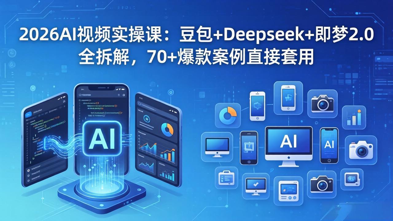 2026AI视频实操课：豆包+Deepseek+即梦2.0全拆解，70+爆款案例直接套用-克用笔记