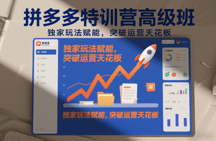 拼多多特训营高阶班，独家玩法赋能，突破运营天花板(更新26年4月18日)-克用笔记