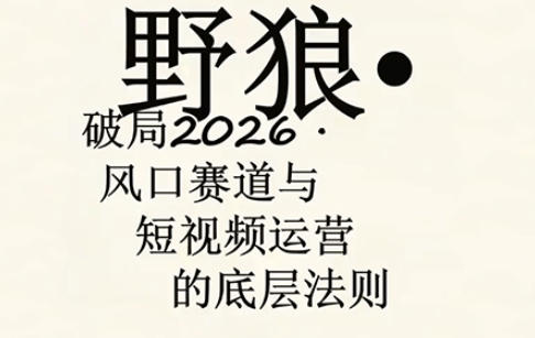 野狼团队·多平台实操运营课，覆盖AI口播、服装、好物、漫剪等热门玩法(更新4月29日)-克用笔记