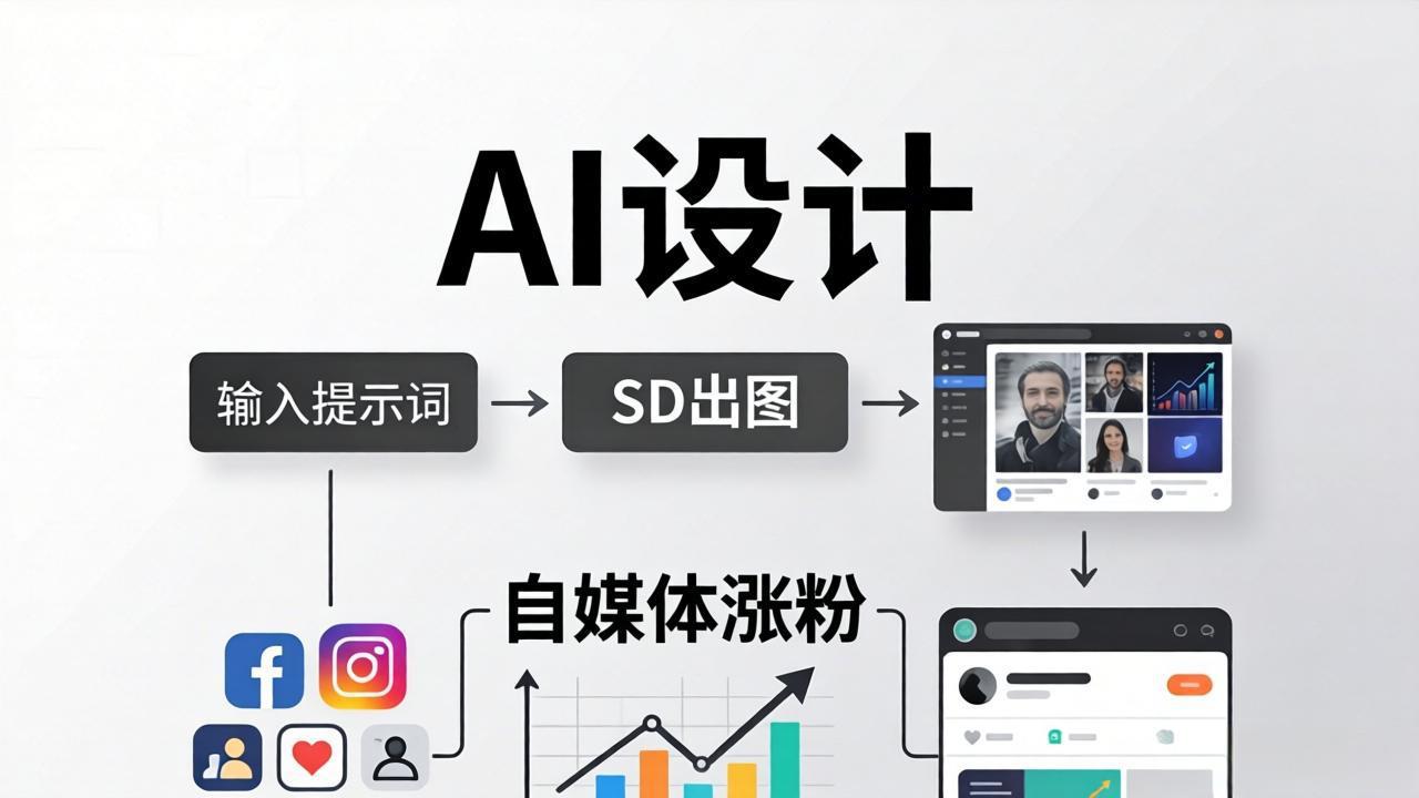 人人都是AI设计师：SD出图+自媒体涨粉一站教学，告别图文素材焦虑，AI设计让你轻松避开内卷-克用笔记