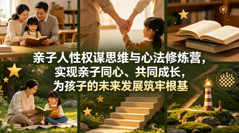 亲子人性权谋思维与心法修炼营，实现亲子同心、共同成长，为孩子的未来发展筑牢根基【音频】-克用笔记