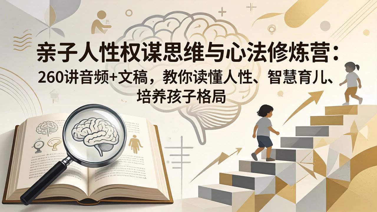 亲子人性权谋思维与心法修炼营：260讲音频+文稿，教你读懂人性、智慧育儿、培养孩子格局-克用笔记