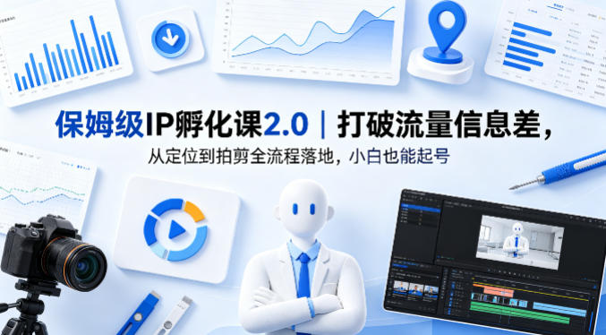 保姆级IP孵化课2.0｜打破流量信息差，从定位到拍剪全流程落地，小白也能起号-克用笔记