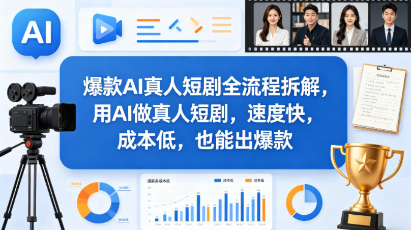 爆款AI真人短剧全流程拆解，用AI做真人短剧，速度快，成本低，也能出爆款-克用笔记