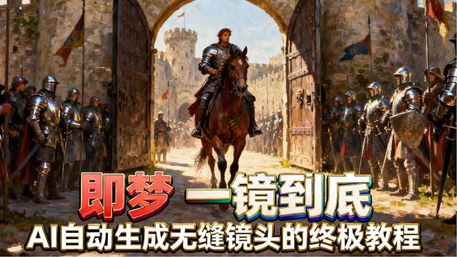 即梦AI一镜到底终极教程，智能补帧+运镜技巧，AI自动生成无缝丝滑长镜头高效出片-克用笔记