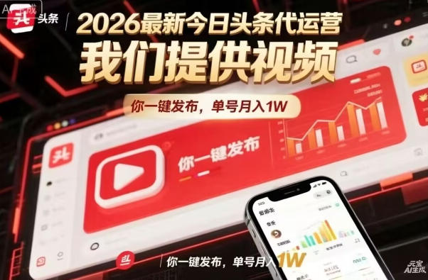 今日头条躺賺模式，你9我1，操作简单，一键发布，单机日入数百，长期合作【揭秘】-克用笔记