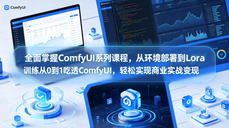 全面掌握ComfyUI系列课程，从环境部署到Lora训练从0到1吃透ComfyUI，轻松实现商业实战变现-克用笔记