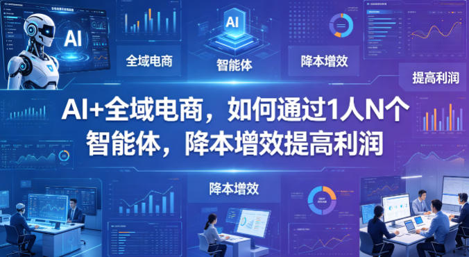 AI+全域电商，如何通过1人N个智能体，降本增效提高利润-克用笔记