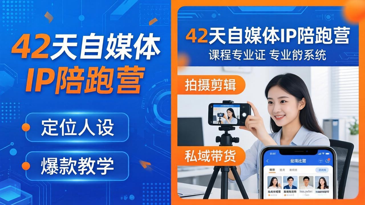 42天自媒体IP陪跑营-26年4月19更新：定位人设爆款全教学，拍摄剪辑私域带货一站式落地-克用笔记