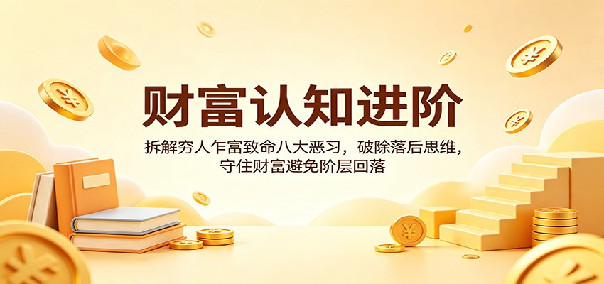 财富认知进阶：拆解穷人乍富致命八大恶习，破除落后思维，守住财富避免阶层回落-克用笔记