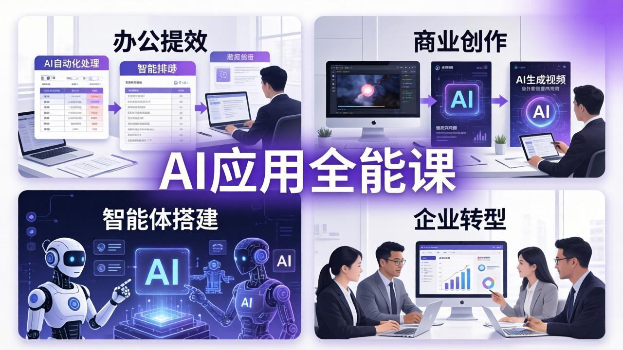 AIGC 应用师全能课-更新：办公提效、商业创作、智能体搭建、企业转型，一站式学会AI应用-克用笔记