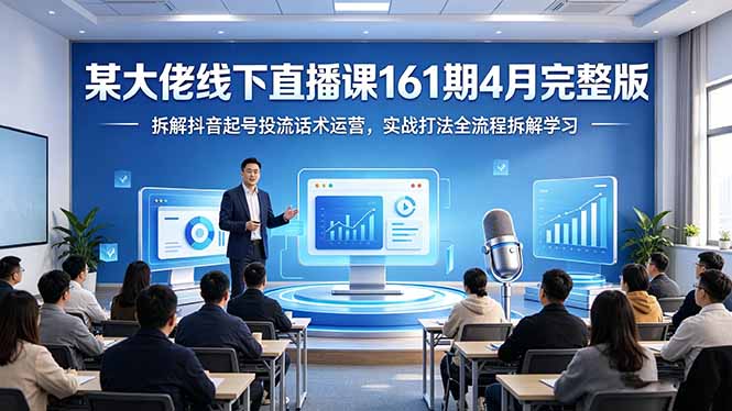 某大佬线下直播课161期4月完整版，拆解抖音起号投流话术运营，实战打法全流程拆解学习-克用笔记