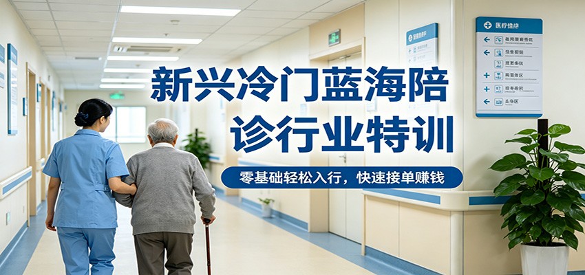 新兴冷门蓝海陪诊行业特训，零基础轻松入行，快速接单赚钱-克用笔记