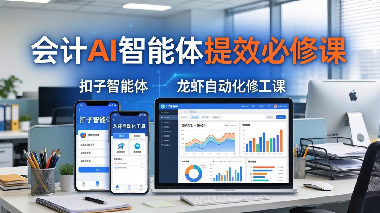 财务会计AI智能体提效必修课：扣子智能体+龙虾自动化+报表分析，一站式提升财务工作效率-克用笔记
