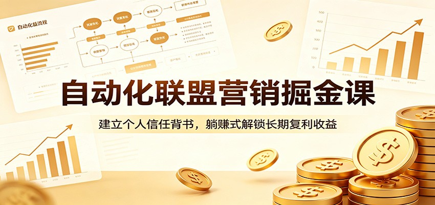 自动化联盟营销掘金课：建立个人信任背书，躺赚式解锁长期复利收益-克用笔记