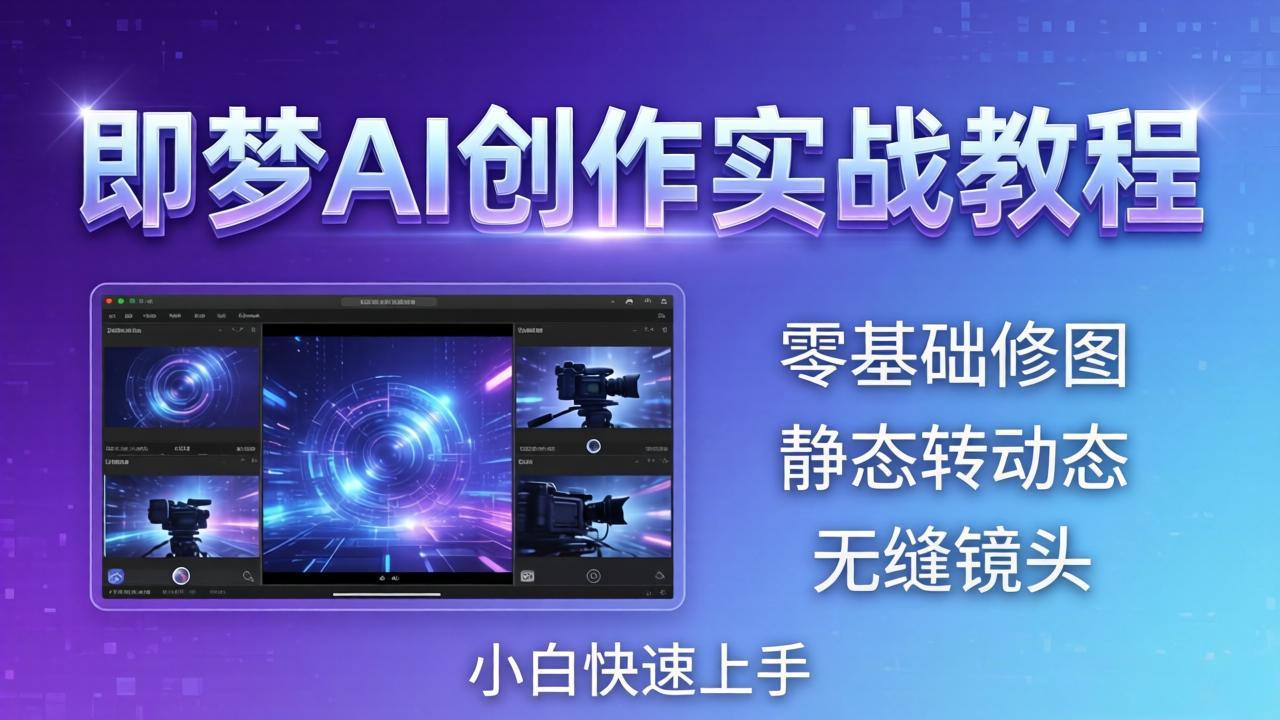 即梦AI创作实战教程，从零基础修图到AI导演，实战教学静态转动态+无缝镜头，小白快速上手-克用笔记